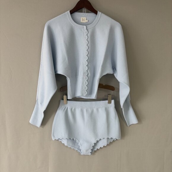 Helsa Women's Blue Cardigan Set (Includes Top and Shorts) - Picture 5 of 13